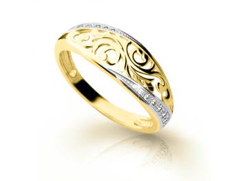Cutie Jewellery Originální prsten ze žlutého zlata se zirkony Z6902-2133-10-X-1 52 mm