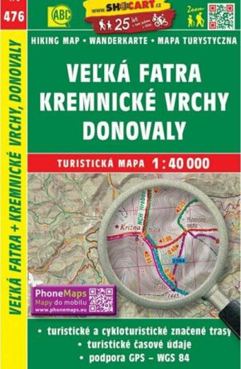 Veľká Fatra, Kremnické vrchy, Donovaly 1:40 000