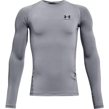 Under Armour HG ARMOUR LS Chlapecké triko s dlouhým rukávem, šedá, velikost