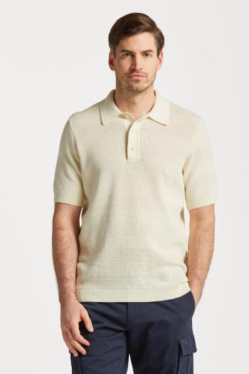 SVETR GANT COTTON TEXTURE POLO SS CREAM3