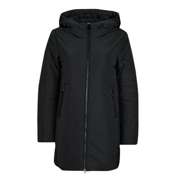 Geox  W MYRIA LONG COAT  Kabáty Čierna