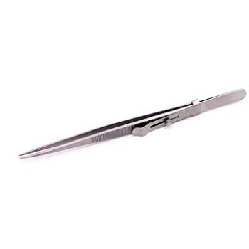 Fine serrated locking tweezers - 160mm 50821 - pinzeta pro uchycení (8001283508216)