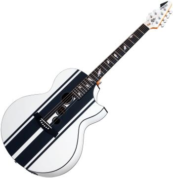 Schecter DJ Ashba Acoustic SW Satin White Elektroakustická kytara Jumbo