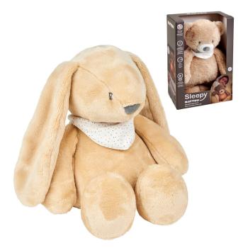 NATTOU Uspáváček plyšový hudební se světýlkem a senzorem pláče 4v1 Sleepy Bunny Pale Brown 0m+