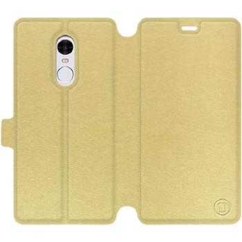 Flip pouzdro na mobil Xiaomi Redmi Note 4 Global v provedení  Gold&Gray s šedým vnitřkem (5903226015085)