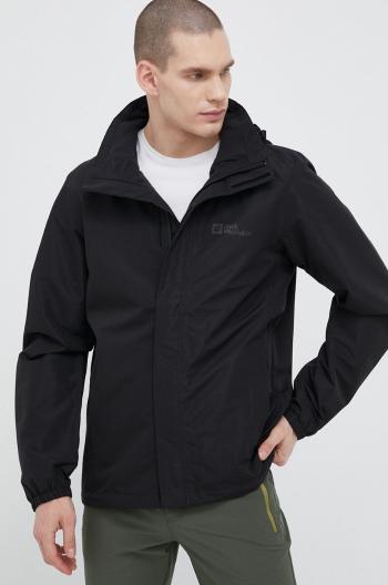 Outdoorová bunda Jack Wolfskin Stormy Point 2L JKT černá barva, 1111142