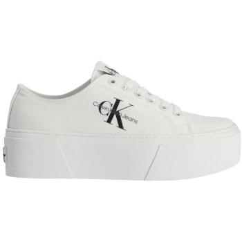 Calvin Klein FLATFORM+ CUPSOLE LOW TXT Dámské nízké tenisky, bílá, velikost