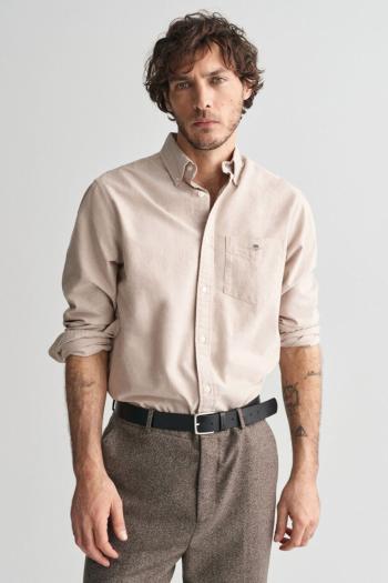 KOŠILE GANT REG OXFORD SHIRT WARM KHAKI