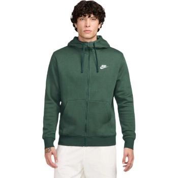 Nike NSW CLUB HOODIE FZ BB M Férfi pulóver, sötétzöld, méret