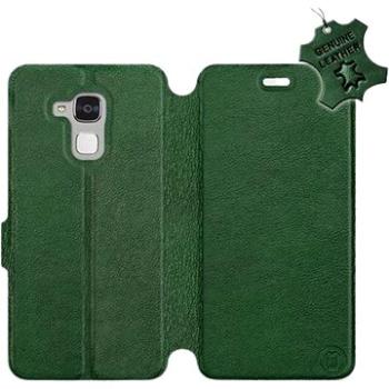 Flip pouzdro na mobil Honor 7 Lite - Zelené - kožené -   Green Leather (5903226525744)