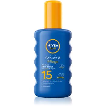 Nivea Sun Protect & Moisture sprej na opalování SPF 15 200 ml