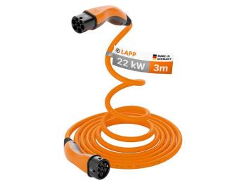 Kabel nabíjecí LAPP 75745 typ 2 22kW 32A 3 fáze 3m pro elektromobil