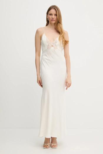 Šaty Twinset béžová farba, maxi, rovný strih, 251TS2013