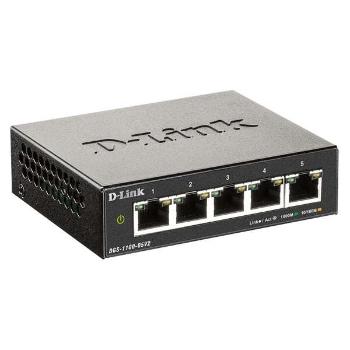 D-Link DGS-1100-05V2/E Switch 5x1000Mbps Fémházas Asztali Menedzs...