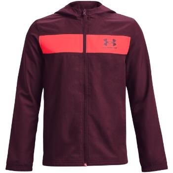 Under Armour SPORTSTYLE WINDBREAKER Chlapecká bunda, vínová, velikost