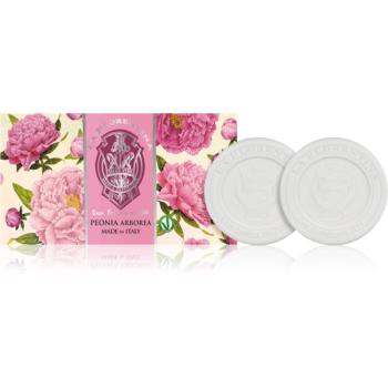 La Florentina Arboreal Peony Sculpted Soap Set přírodní tuhé mýdlo pivoňka 2x115 g