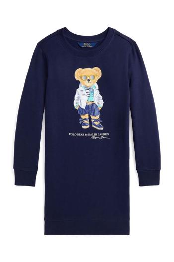 Dívčí šaty Polo Ralph Lauren tmavomodrá barva, mini