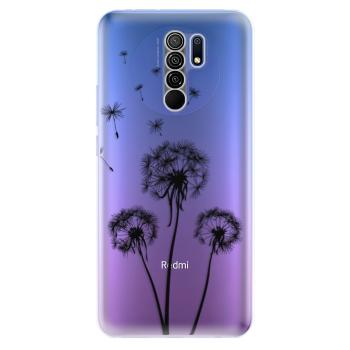 Odolné silikonové pouzdro iSaprio - Three Dandelions - black - Xiaomi Redmi 9