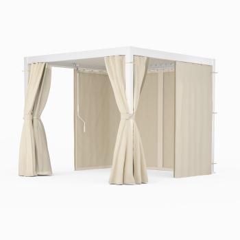 Blumfeldt LuminaHaven Pergola 3x3 se závěsy a moskytiérou