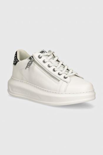 Kožené sneakers boty Karl Lagerfeld KAPRI bílá barva, KL62527