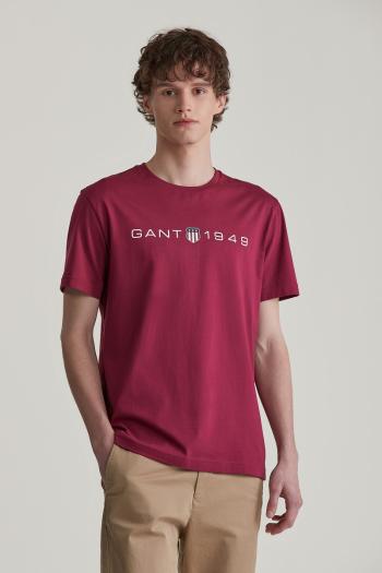 TRIČKO GANT PRINTED GRAPHIC SS T-SHIRT RICH WINE