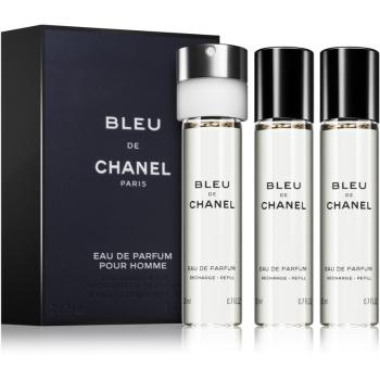 Chanel Bleu de Chanel travel refill Eau de Parfum utántöltő uraknak 3 x 20 ml