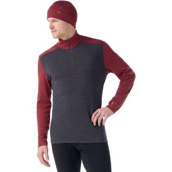 Smartwool CLASSIC THERMAL MERINO BL 1/4 ZIP Pánské termo triko, tmavě šedá, velikost