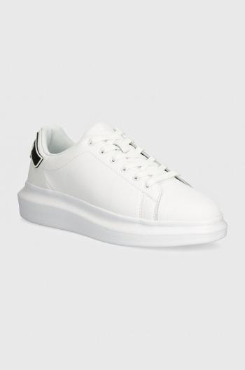 Kožené sneakers boty Just Cavalli bílá barva, 77QA3SB2