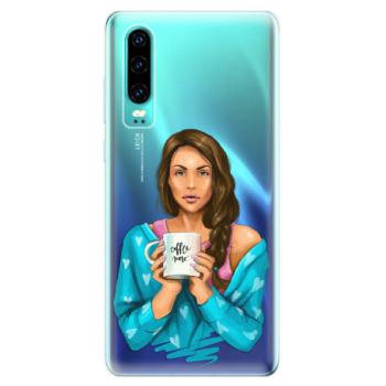 Odolné silikonové pouzdro iSaprio - Coffe Now - Brunette - Huawei P30