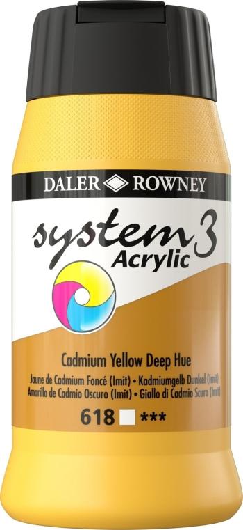 Daler Rowney System3 Akrylová barva Cadmium Yellow Deep Hue 500 ml 1 ks