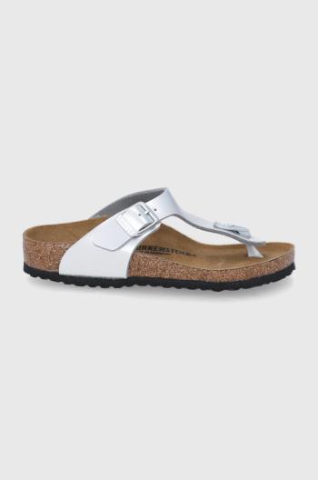 Dětské žabky Birkenstock stříbrná barva