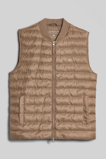 VESTA GANT LIGHT PADDED BOMBER VEST COLD BEIGE