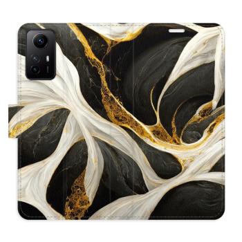 Flipové pouzdro iSaprio - BlackGold Marble - Xiaomi Redmi Note 12S