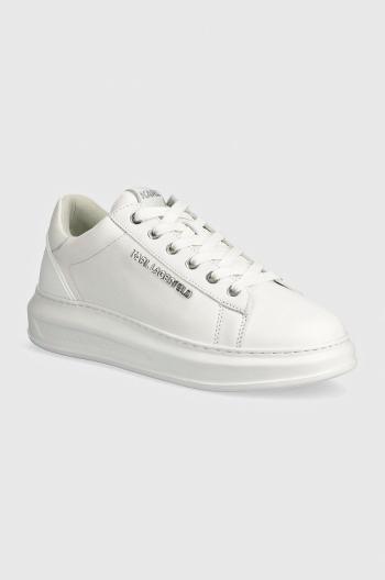 Kožené sneakers boty Karl Lagerfeld KAPRI MENS bílá barva, KL52575N