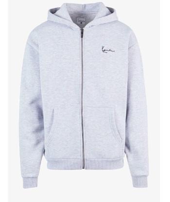 Mikina karl kani chest signature essential zip hoodie Grey - L