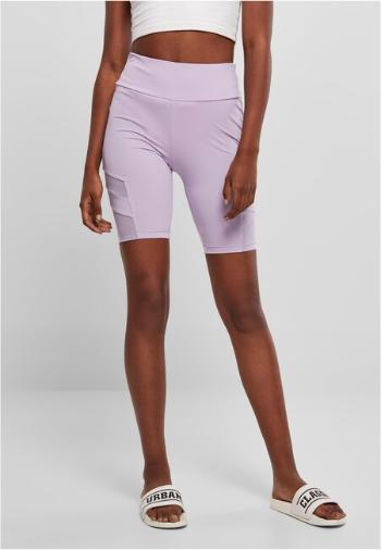 Urban Classics Ladies High Waist Tech Mesh Cycle Shorts lilac - XS