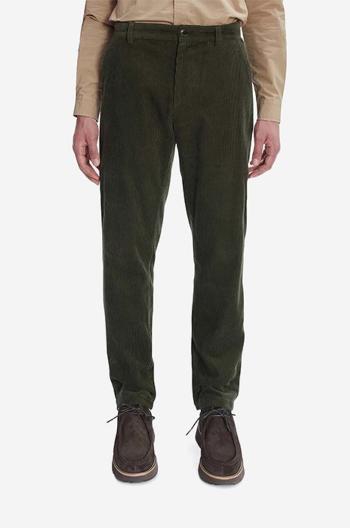 Kalhoty A.P.C. Pantalon Constantin COESP-H08396 MILITARY KHAKI pánské, zelená barva, jednoduché