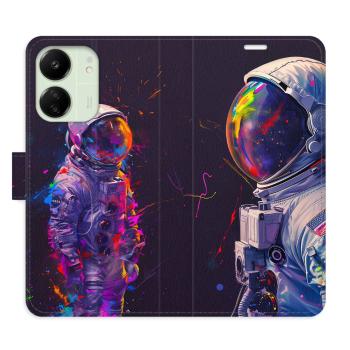 Flipové pouzdro iSaprio - Neon Astronaut 02 - Xiaomi Redmi 13C