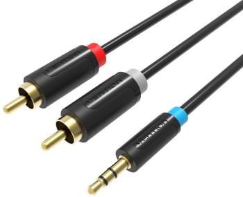 Audio kábel Vention 3.5mm Jack Male to 2-Male RCA Cinch Adapter Cable 2m Black