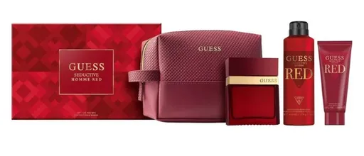 Guess Seductive Red Pour Homme - EDT 100 ml + tělový sprej 226 ml + sprchový gel 100 ml + taštička
