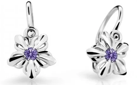 Cutie Jewellery Dětské kytičkové náušnice z bílého zlata C2238-10-X-2 oranžová