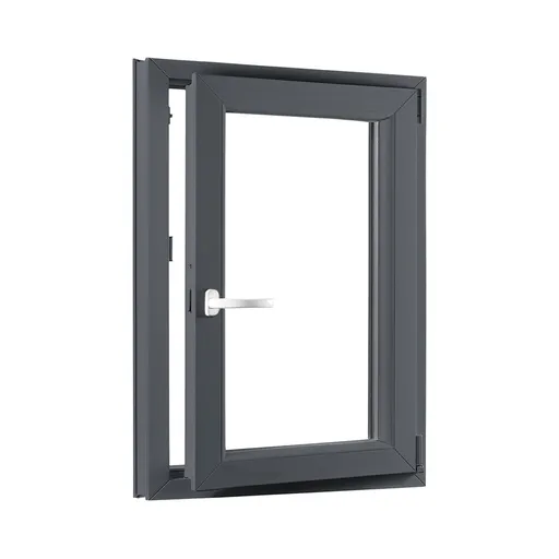 Jednokřídlé plastové sklepní okno OLIMPIA 60 AD, pravé