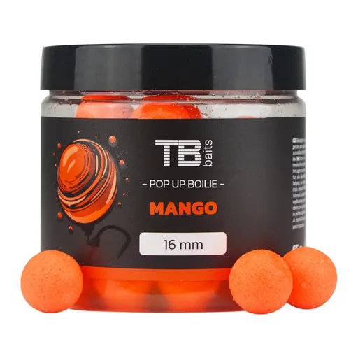 Tb baits plovoucí boilie pop-up mango + nhdc 65 g - 12 mm