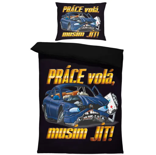 Povlečení Práce volá - automechanik (Rozměr : 1x150/200 + 1x60/50)
