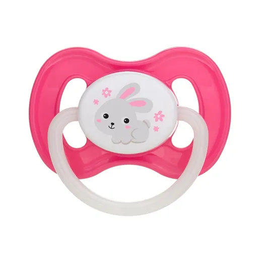 Canpol babies Svítící kaučukový dudlík třešinka 0–6m 1 ks růžový