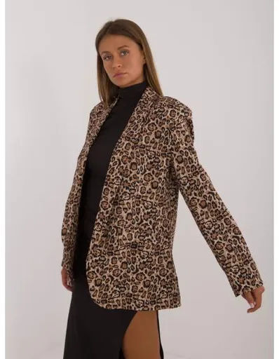 Dámská bunda maskáčová béžovo-černá