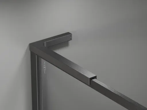 MEXEN Universální vzpěra tvaru L 10mm, 8F mm, 10Fmm  pro sklo L/P, grafit kartáčovaná 800-07-66