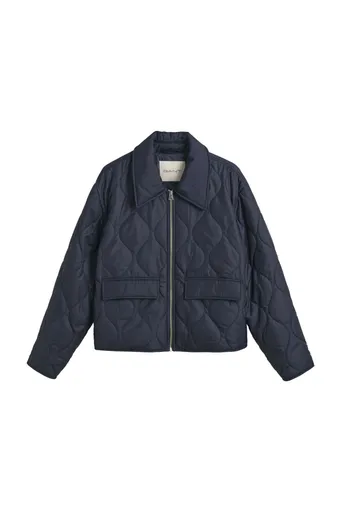 BUNDA GANT QUILTED COLLARED JACKET EVENING BLUE