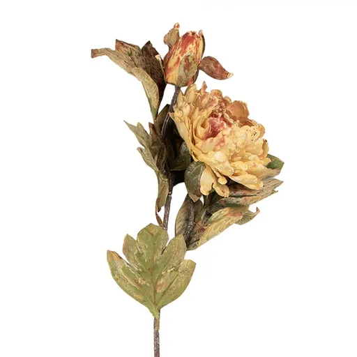 Dekorace růžová umělá květina pivoňka - 12*10*77 cm Clayre & Eef