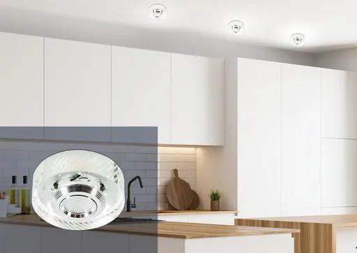 LED stropní svítidlo 3W kulaté bezbarvé sklo SS-33